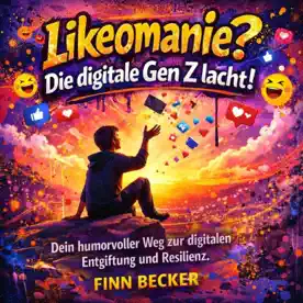 Cover des Hörbuchs „Likeomanie? Die digitale Gen Z lacht!“ von Finn Becker – Kategorie Gesundheit & Wohlbefinden