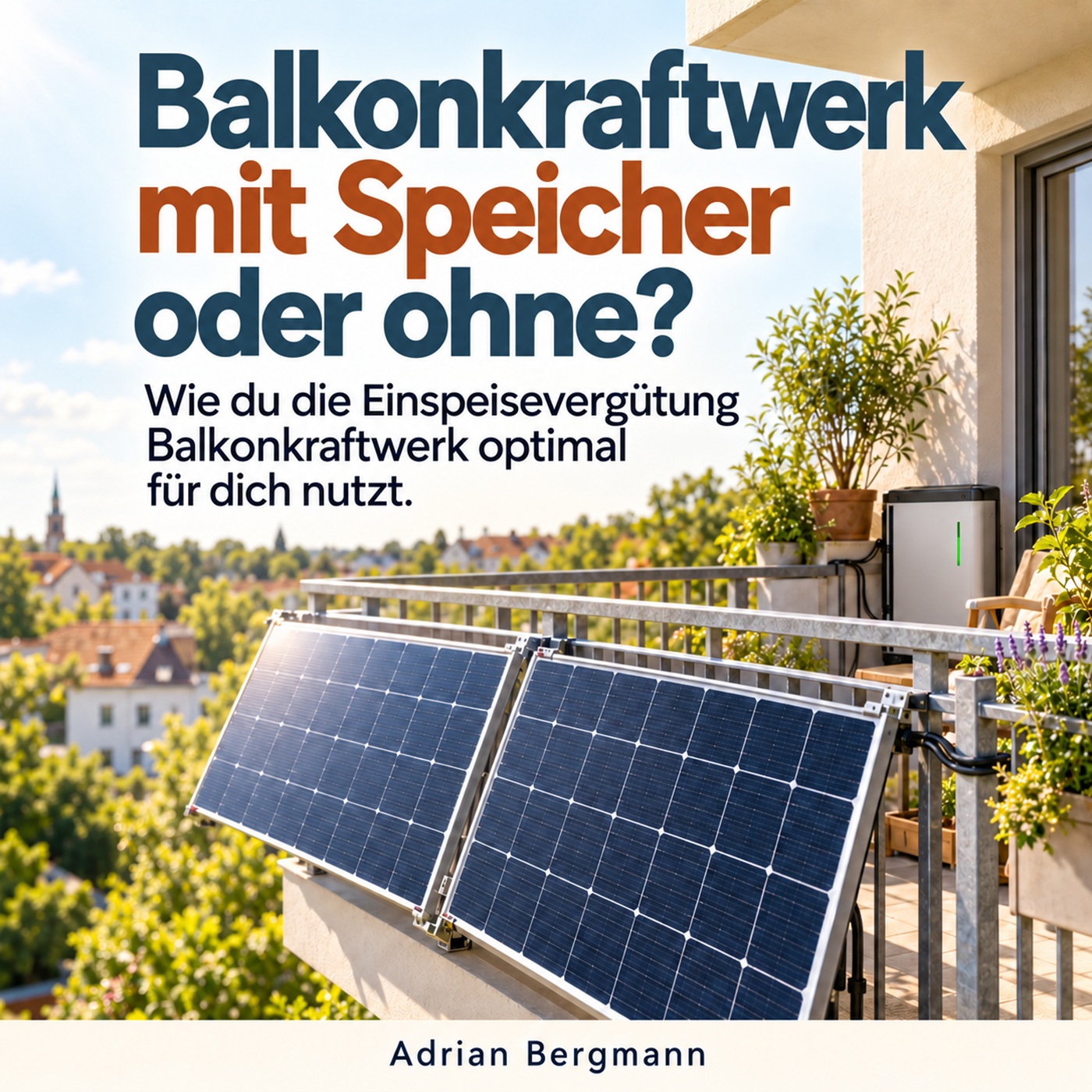Cover des Hörbuchs „Balkonkraftwerk mit Speicher oder ohne?“ von Adrian Bergmann – Kategorie Sachbuch & Wirtschaft