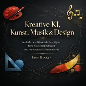 Cover des Hörbuchs „Kreative KI - Kunst, Musik & Design“ von Finn Becker – Kategorie KI & Zukunft