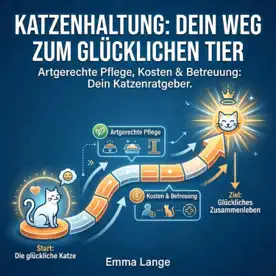 Cover des Hörbuchs „Katzenhaltung - Dein Weg zum glücklichen Tier“ von Emma Lange – Kategorie Hunde & Katzen