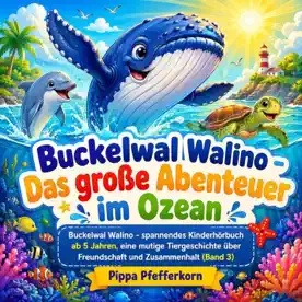 Cover des Hörbuchs „Buckelwal Walino - Das große Abenteuer im Ozean“ von Pippa Pfeffekorn – Kategorie Kinder & Jugend