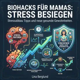 Cover des Hörbuchs „Biohacks für Mamas - Stress besiegen“ von Lina Berglund – Kategorie Familie & Mama's