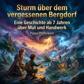Cover des Hörbuchs „Sturm über dem vergessenen Bergdorf“ von Pippa Pfefferkorn – Kategorie Kinder & Jugend